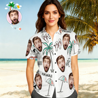 Custom Face Beach Shirts Personalized Summer Holiday Short Sleeve Hawaiian Shirt