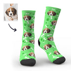 Socks for Pet Lover Gifting Personalized Pet Portrait Grey