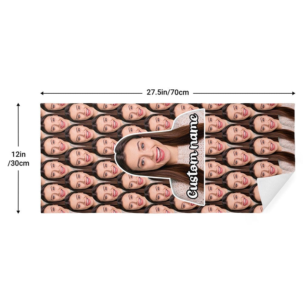 Personalized Face Towel Custom Photo Name Towel