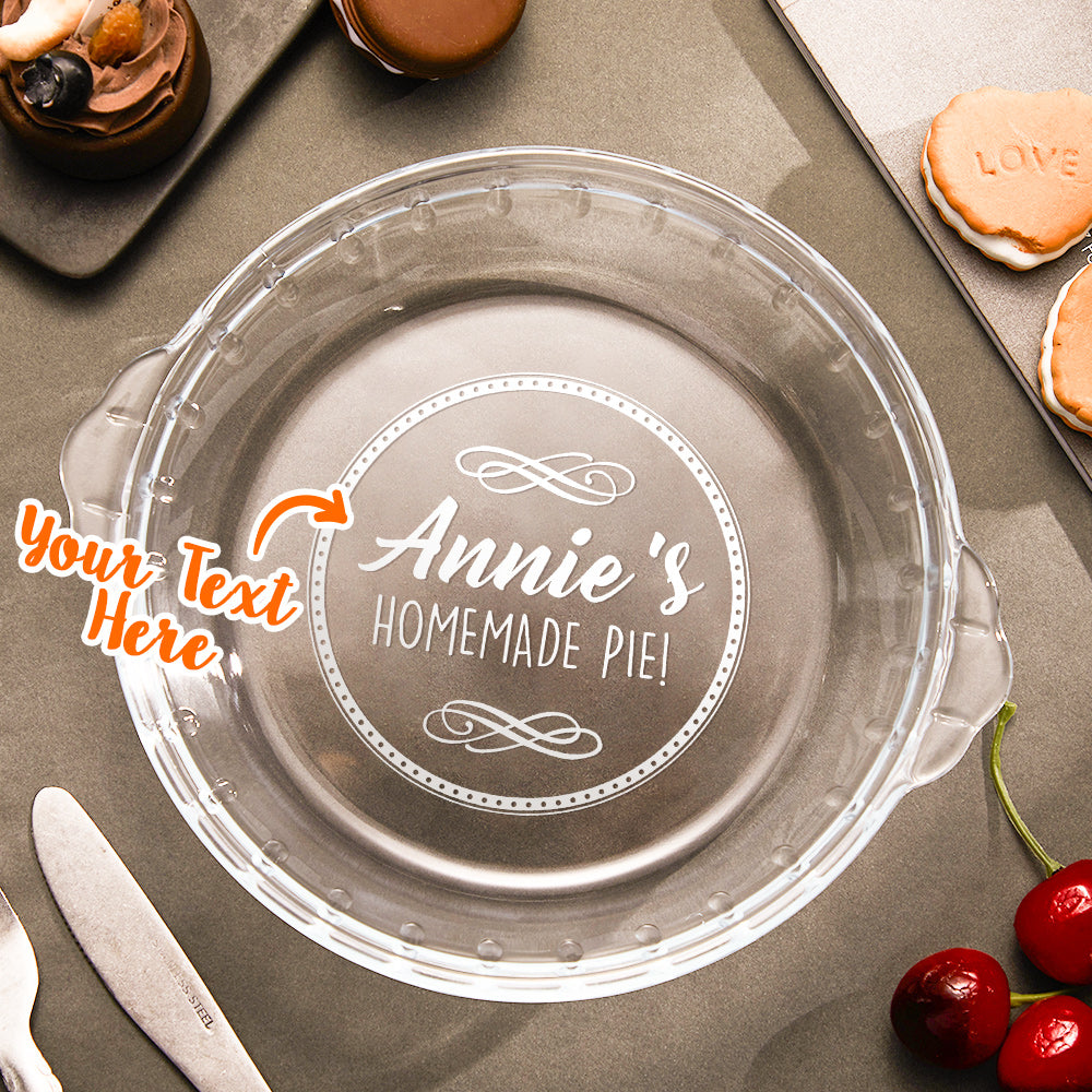 custom name ceramic pie plate for kitchen decor
