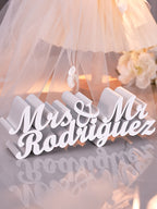 Personalized 3D Print Last Name Sign Custom Wedding Family Name Sign Wedding Tabletop Centerpieces for Wedding and Home