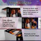 Personalized Photo & Text Custom Concert Ticket Keepsake – Memory Card for Special Moments