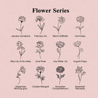 Personalized Birth Flower Locket Necklace with Photo Necklace Jewelry Gift for Her