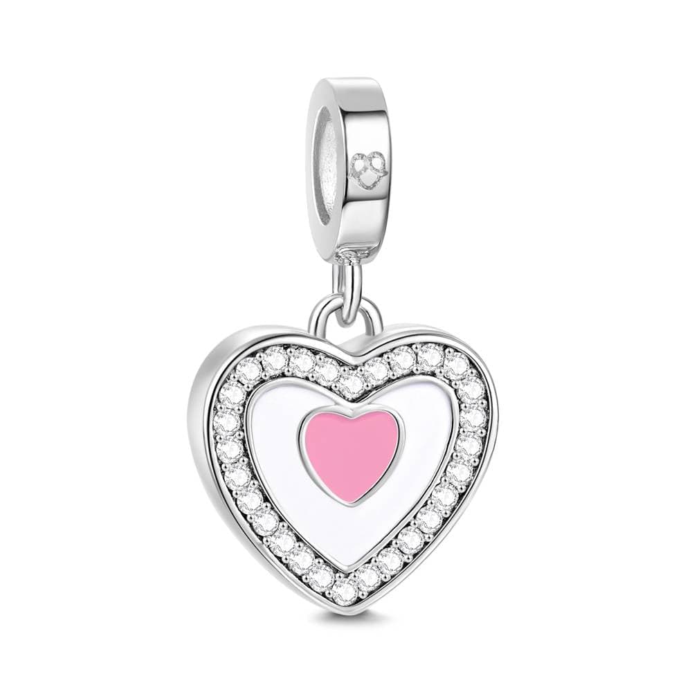 Custom Photo Dangle Heart Charm For Bracelet Jewelry Making