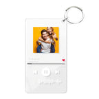 Personalized Photo Acrylic Photo Key ring Custom Keyrings with Scannable Music Music Code Keychain  (2.1IN X 3.4IN)-Mom