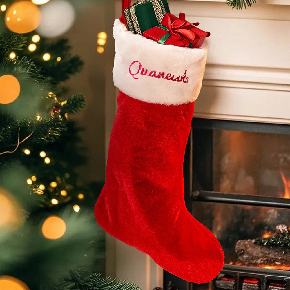 Personalized Christmas Stocking with Name Embroidery Christmas Stockings Decoration