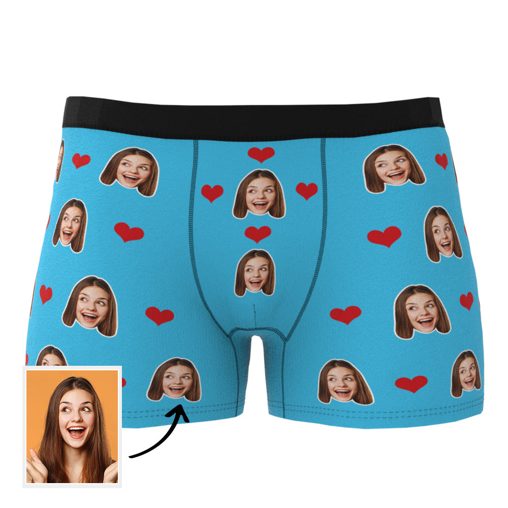 Custom Heart Face Boxer Briefs Men's Underwear