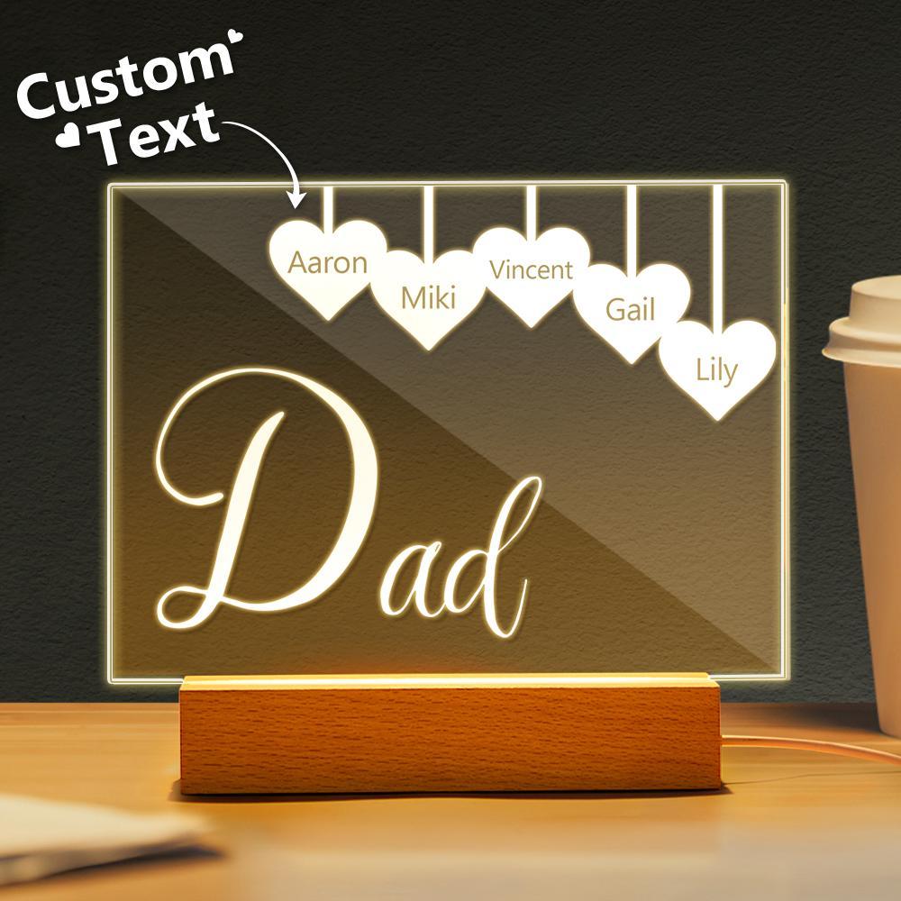 engraved 1 5 names night light gifts for dad design custom gift for everyday use