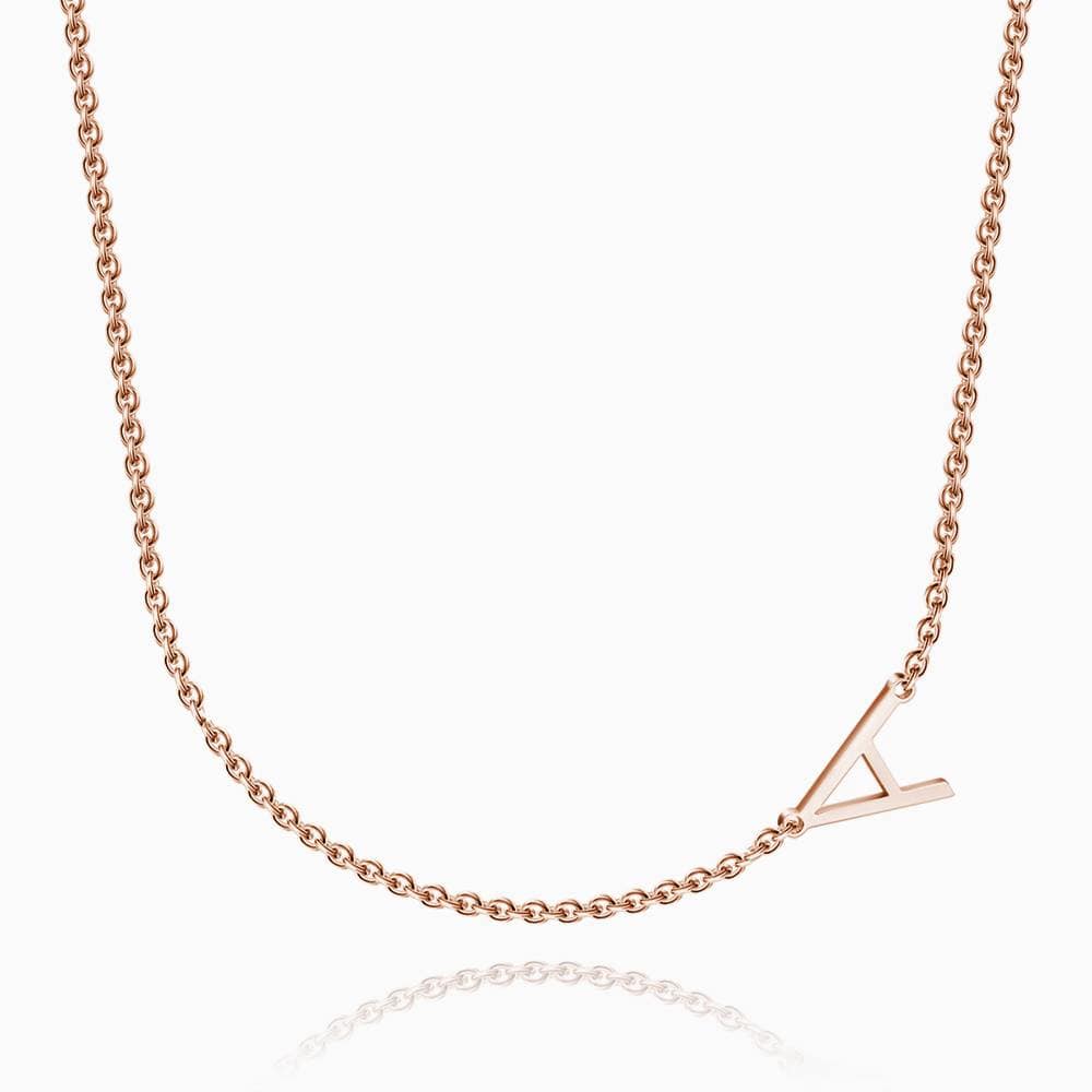 Custom Initial Letter Necklace S925 Silver