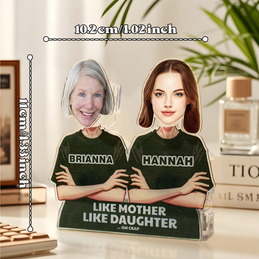 Smile Every Time It Shakes Mother's Day Gifts for Mom - Personalized Face Shaking Head Acrylic Standee for Desk Decor & Funny Surprises