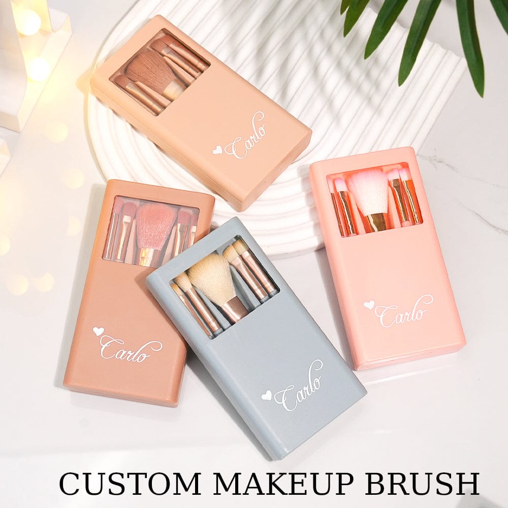 Personalized Engraved Makeup Brush Set – Customizable Beauty Essentials for Flawless Application