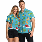 Custom Photo Surfing Beach Shirts Summer Holiday Hawaiian Shirt For Party
