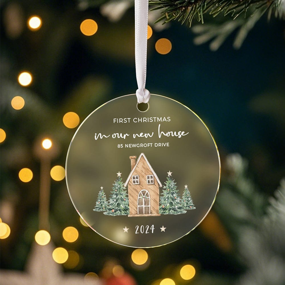sweet home personalized acrylic ornament as a new home gift