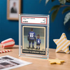 Personalized Acrylic Block Plaque Hockey No. 1 Dad Man & Kids Trading Card Style Father's Day Gifts Birthday Gift