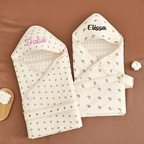 Personalized Baby Swaddle Receiving Blanket Children's Bath Towel Baby Blankets with Name Gift for Newborn Baby