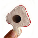 Whimsical Mushroom Fridge Magnets - Handcrafted Felt Decor