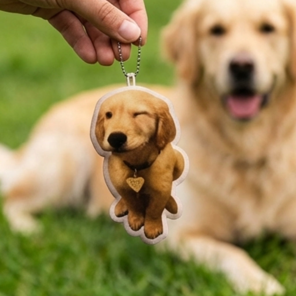 Personalized Pet Portrait Plush Pillow Keychain
