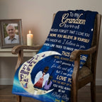 cozy comfort throw blanket personalized photo with custom text remembrance gift