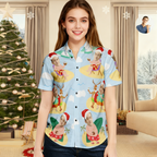 Custom Personalized Christmas Hawaiian Shirts Christmas Themed Shirts