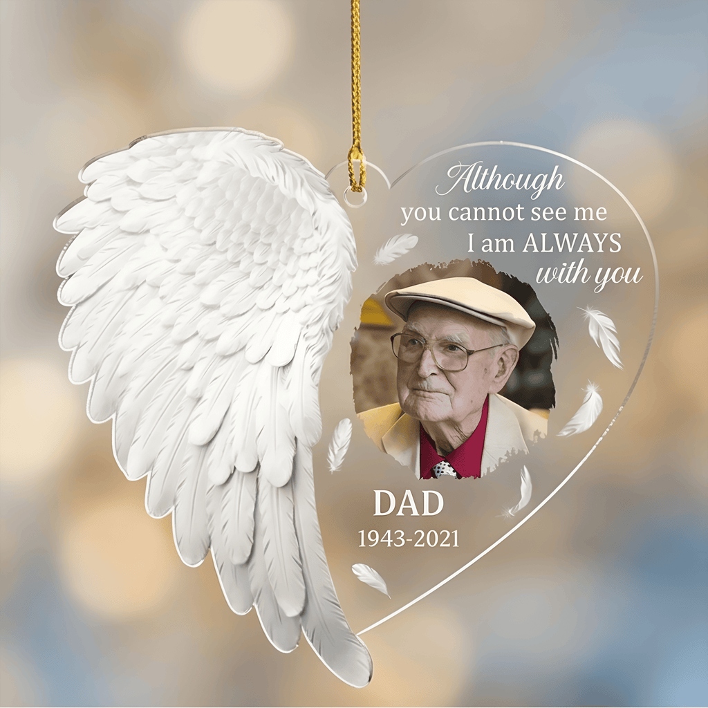 personalized photo with name ornament acrylic remembrance decor