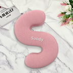 Personalized Alphabet Letter Pillow with Embroidery Name Custom Initial Cushion Unique Gifts