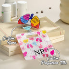 Personalized Anatomical Heart Brain Lungs Badge Reel Charm Retractable Badge Gift for Nurse Doctor