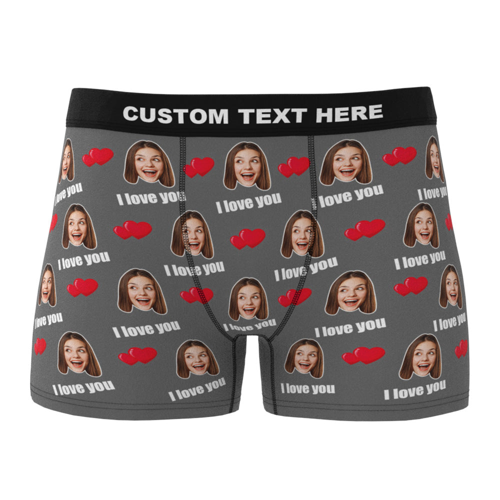 personalized face photo boxer shorts custom design gift for boyfriend