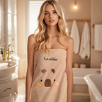 Personalized Bath Towel Custom Bathrobe with Embroidered Name Gift for Her