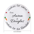 Personalised Party Tableware Custom Name Round Ceramic Dinner Plate Christmas Gifts For Family