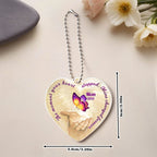 butterfly ornament personalized photo with custom name heart motif comfort on the road memorial keepsake