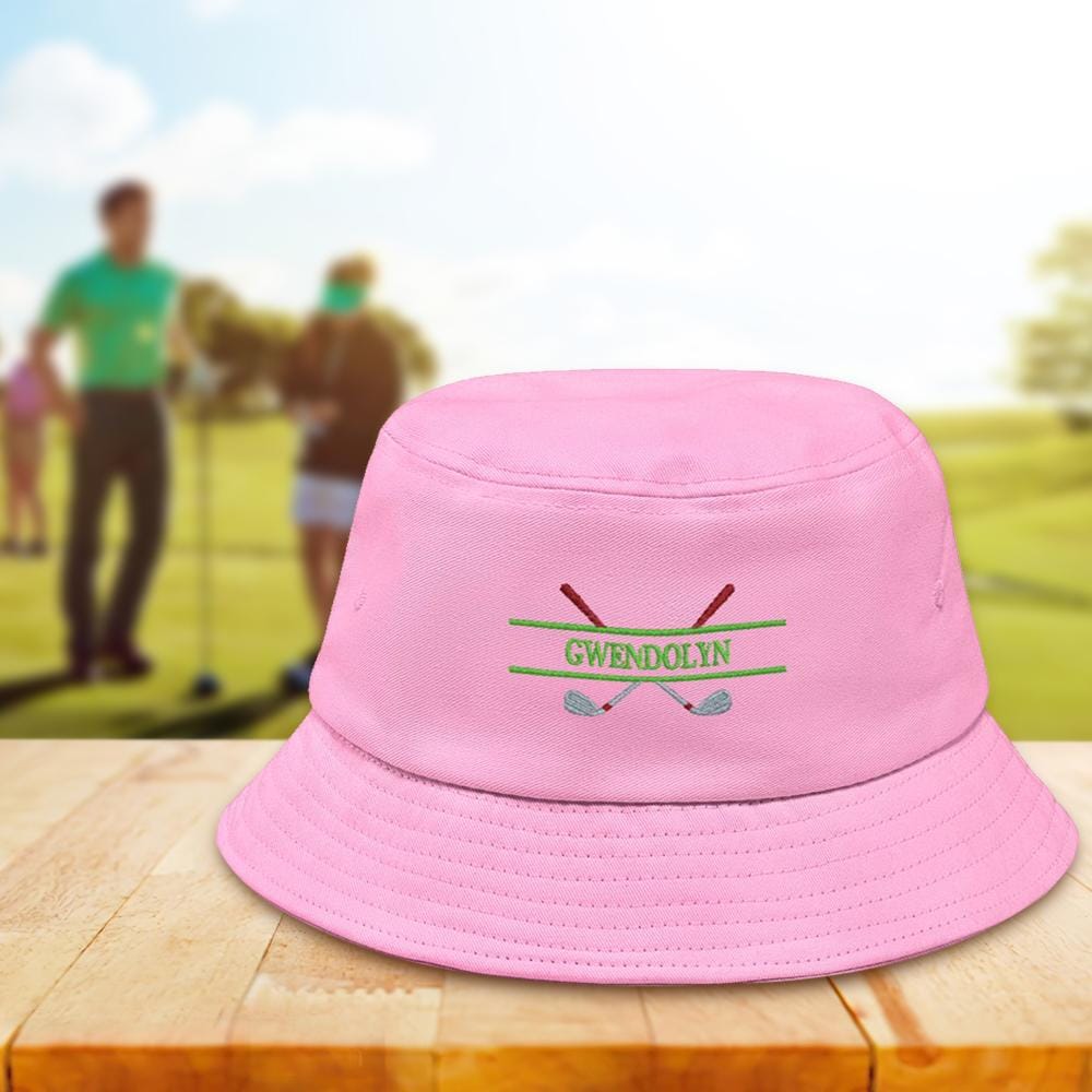 Custom Embroidery Golf Bucket Hat Personalized Name Fisherman Cap Gift for Golf Lover