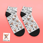 White Ankle Socks for Pet Lover Gifting Low Cut Comfort Fit