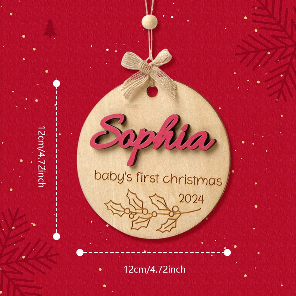 Personalized Baby's First Christmas Ornament with Name First Christmas Ornament for New Baby Gift