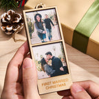 Personalized Photo Christmas Ornament Wooden Frame Ornament for Christmas Gifts
