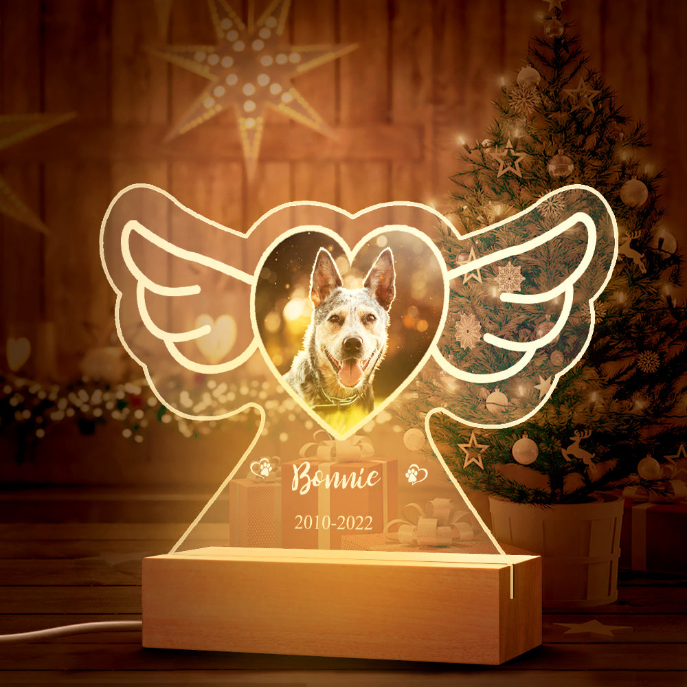 Night Light Comfort Sympathy Gift for Loss of Dog Warm LED Glow