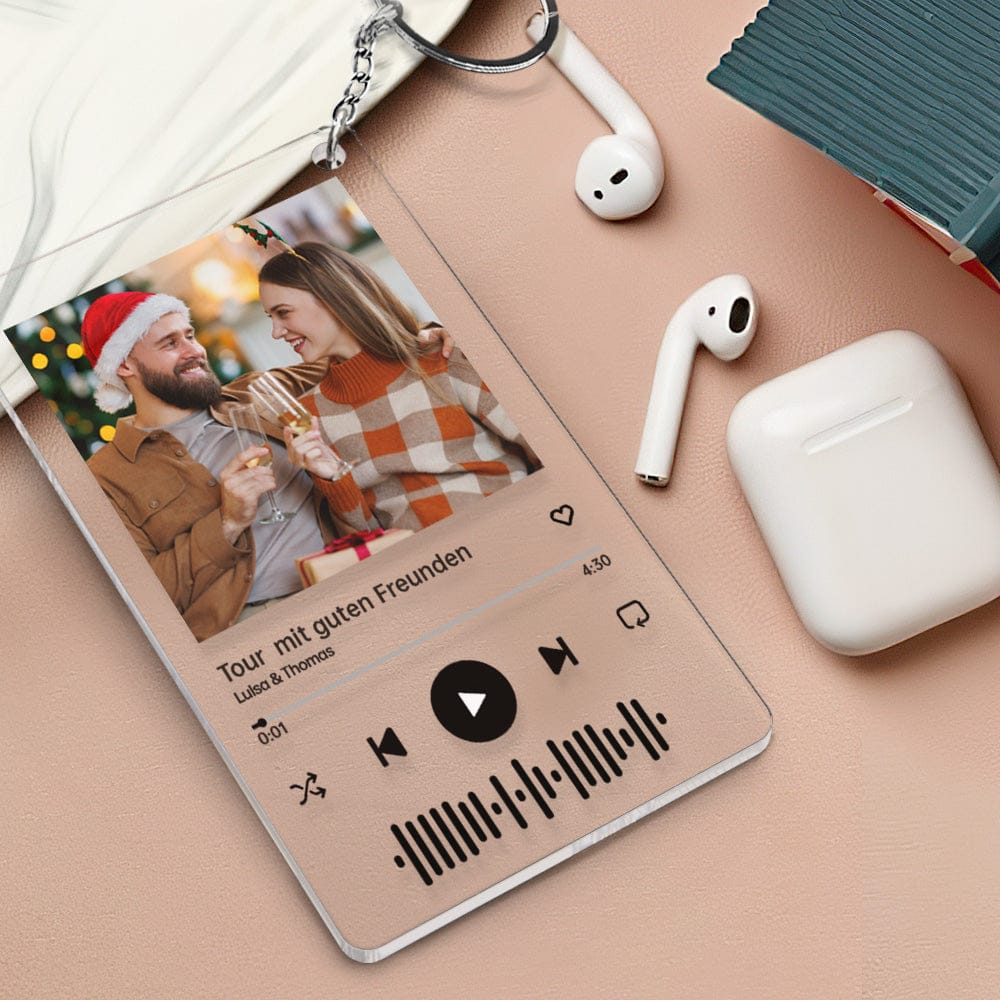 Personalized Acrylic Album Cover Keychain Music Code Key Chian - 4*6.37cm
