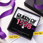 Personalized Your Age Message Card with Necklace Gift for Birthday