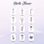 compact mirror custom birth flower foldable design