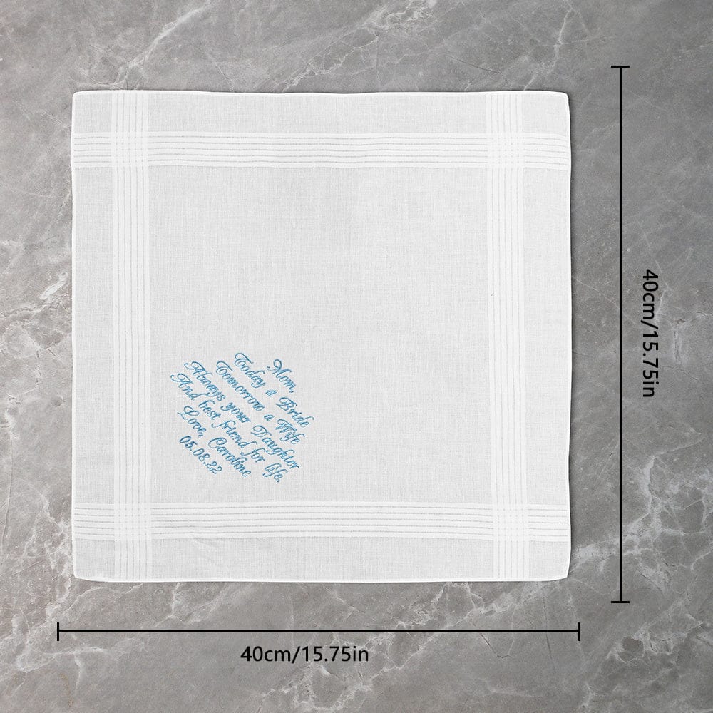 custom wedding handkerchief embroidered hankies gifts mother bride elevate detail view