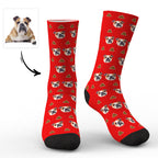 Black Personalized Pet Portrait Socks for Pet Lover Gifting