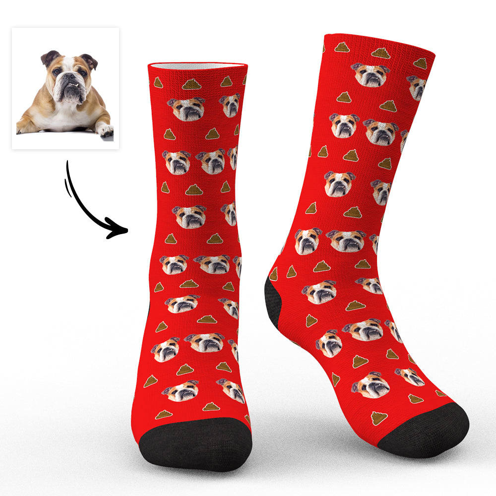 Black Personalized Pet Portrait Socks for Pet Lover Gifting