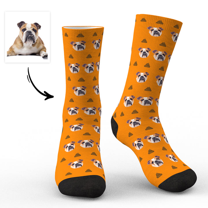 Pink Socks Funny All Over Face Print for Pet Lover Gifting