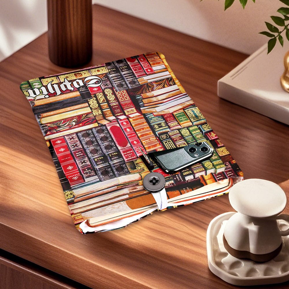 Personalized Book Cover with Pocket Book Cover Protector Gift for Book Lover