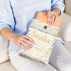 Personalized Name Book Cover with Pocket Book Cover Protector Gift for Book Lover