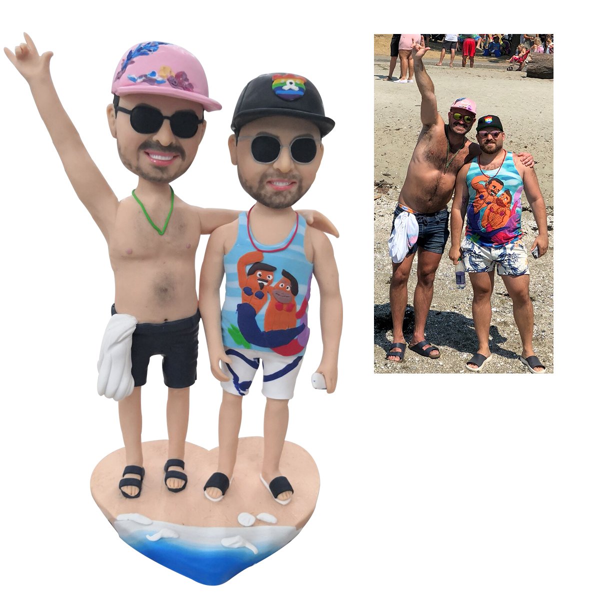 custom bobble head keepsake full character personalized mini figure pet lover fully side view