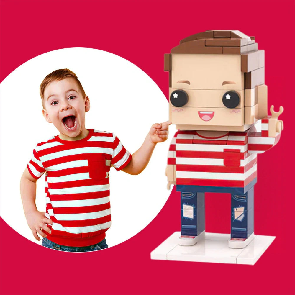 Birthday Gifts Full Body Customizable 1 Person Custom Brick Figures Small Particle Block Toy Cute Kids