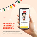 Fully Body Customizable 2 People Custom Brick Figures Merry Christmas Gift Brick Me Figures for Lover