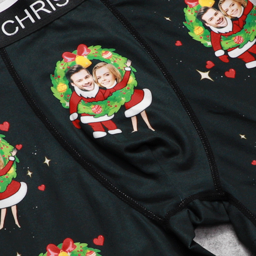 mens underwear personalized face photo holiday surprise gift for boyfriend custom style