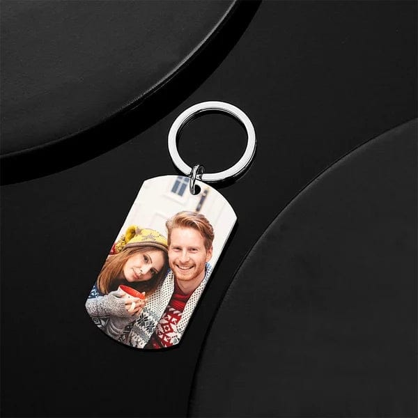 Custom Calendar Engraved Tag Key Chain Anniversary Valentines Gift For Lovers