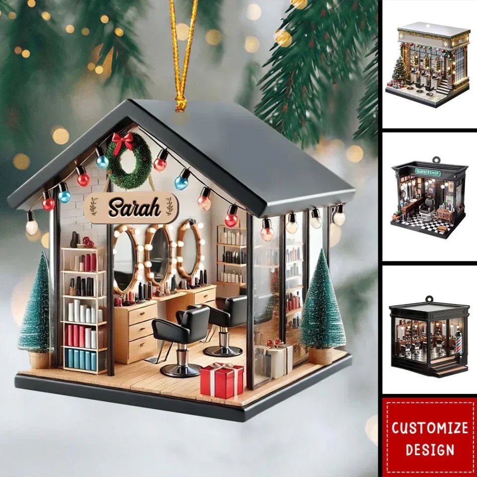 2024 New Release Personalized Hair Salon Acrylic Ornament Gift For Hairdresser 692113 - DiyGiftly
